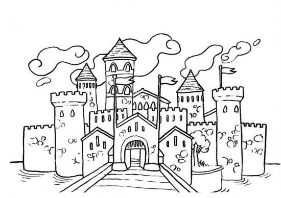 Coloriage Château Fort Dessin Gratuit À Imprimer avec Dessin Chateau Fort 