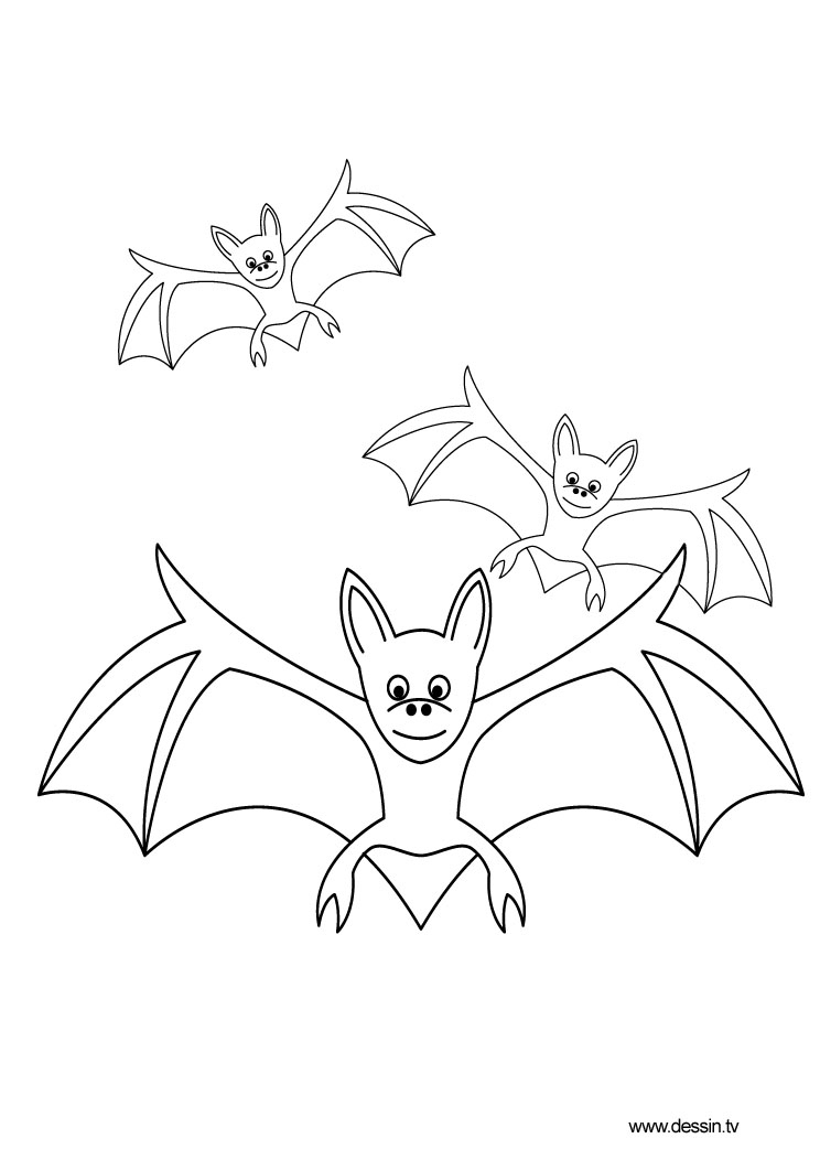 Coloriage Chauve Souris À Imprimer - Tanant encequiconcerne Chauve Souris Coloriage 