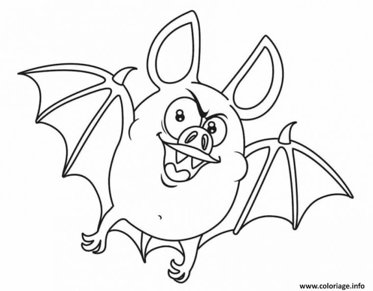 Coloriage Chauve Souris Vampire Dessin Vampire À Imprimer intérieur Chauve Souris Coloriage