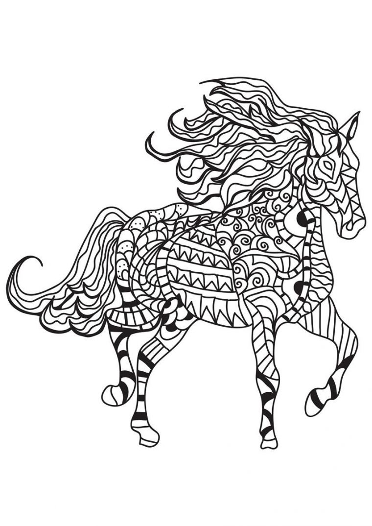 Coloriage Cheval – Coloriages Gratuits À Imprimer – Dessin à Coloriage De Pompier Gratuit A Imprimer