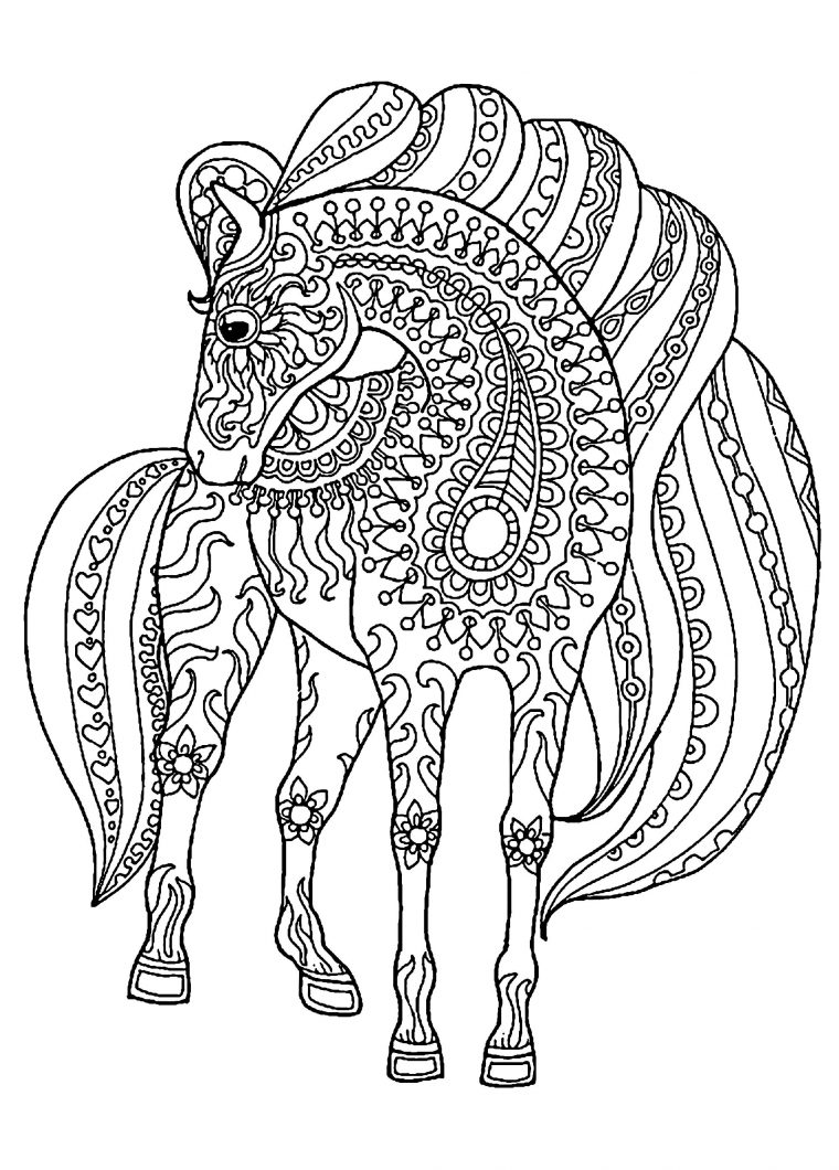 Coloriage Cheval Magnifique destiné Imprimer Dessin De Cheval