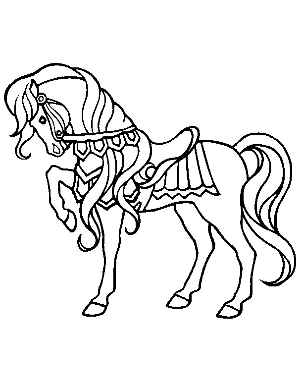 Coloriage Cheval Mignon À Décorer Dessin Gratuit À Imprimer pour Jeux De Coloriage De Cheval Gratuit 