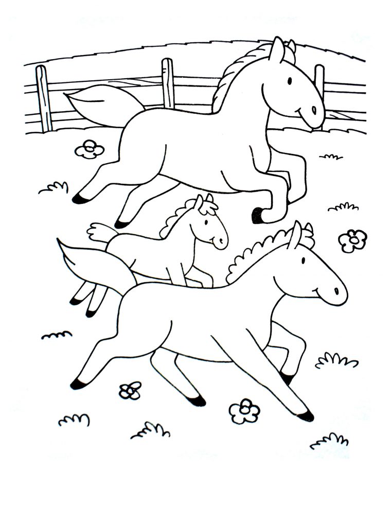 Coloriage Chevaux À Imprimer Pour Enfants – Coloriages De encequiconcerne Chevaux À Colorier