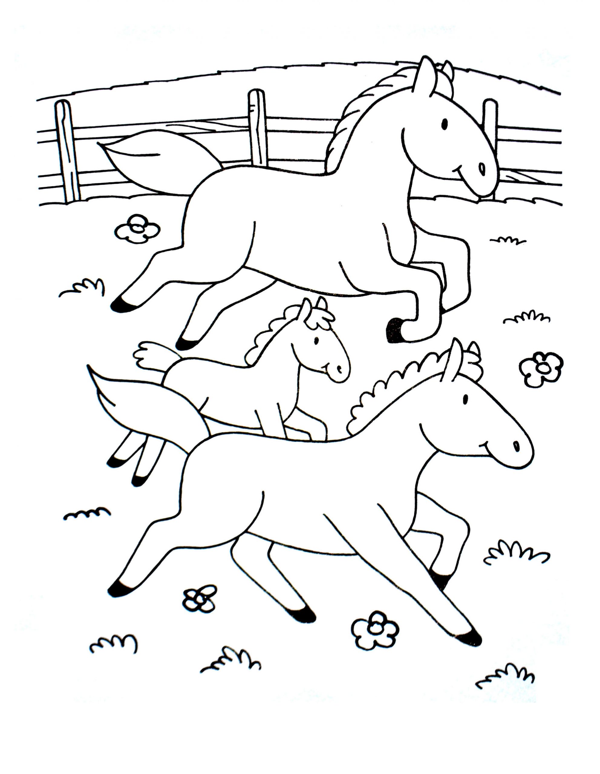 Coloriage Chevaux À Imprimer Pour Enfants - Coloriages De encequiconcerne Chevaux À Colorier 