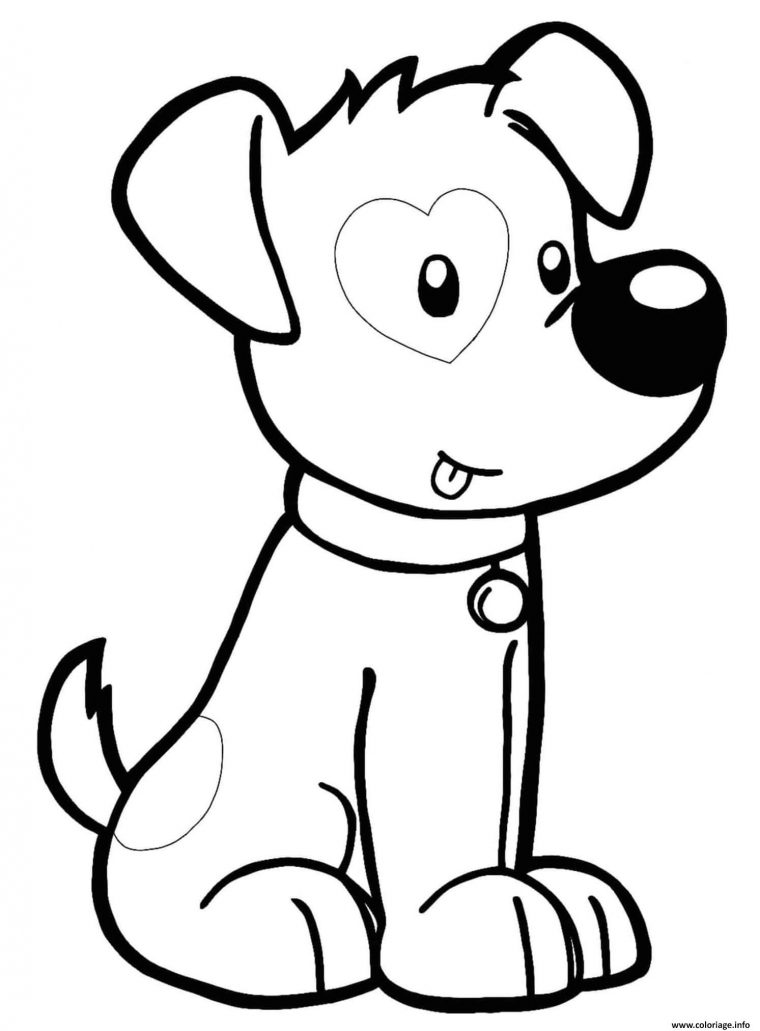 Coloriage Chien Animal Domestique Meilleur Ami Fille encequiconcerne Dessin De Chien A Imprimer