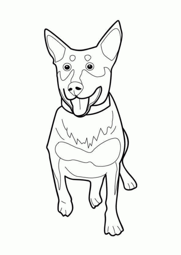 Coloriage Chien Content serapportantà Dessin Chiens 