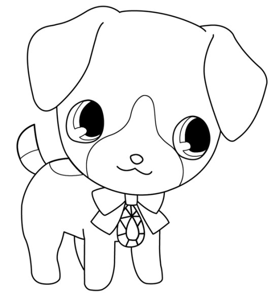 Coloriage Chien Mignon À Imprimer concernant Dessin Chiens 