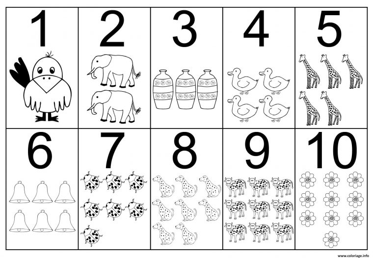 Coloriage Chiffre 0 A 10 Chiffre Et Formes Maternelle concernant Coloriage Chiffre 5