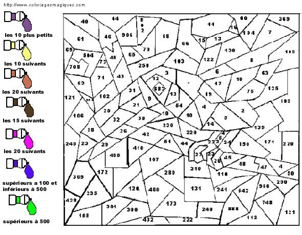 Coloriage Chiffres Magiques À Colorier Dessin Gratuit À encequiconcerne Jeux De Coloriage Magique Gratuit 