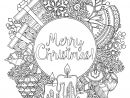 Coloriage Circulaire &quot;Merry Christmas&quot; - Noël - Coloriages concernant Coloriages Adultes Gratuits