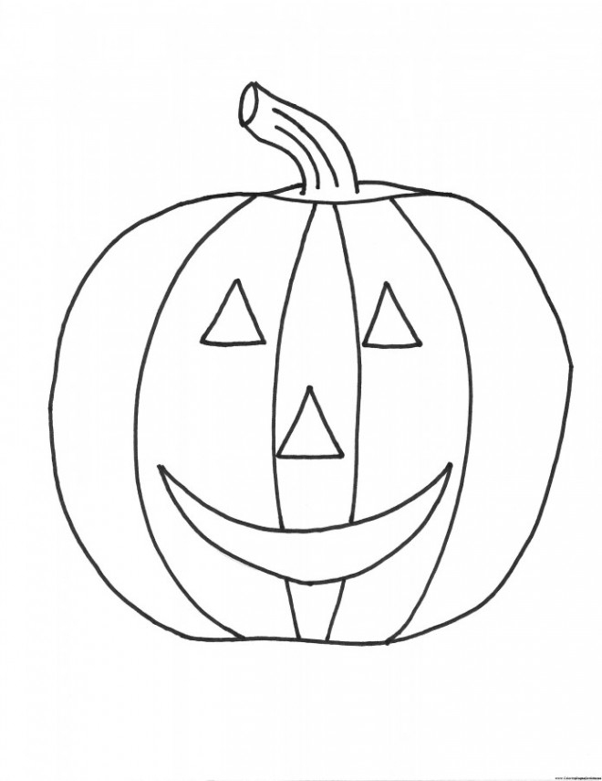 Coloriage Citrouille D&amp;#039;Halloween Au Crayon Dessin Gratuit destiné Citrouille À Colorier 