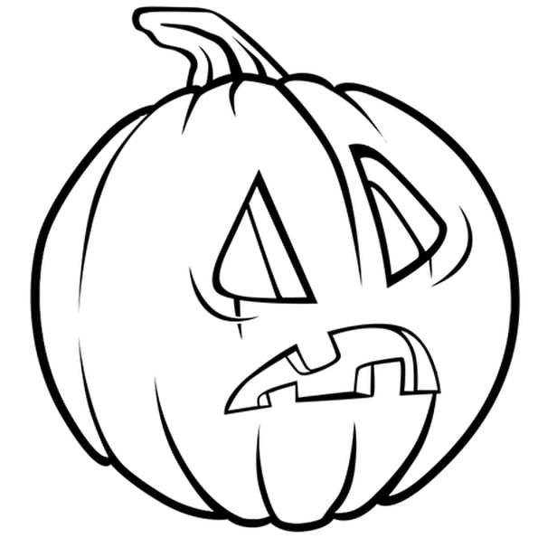 Coloriage Citrouille D&amp;#039;Halloween Étonnée En Ligne Gratuit concernant Coloriage Citrouille Halloween 