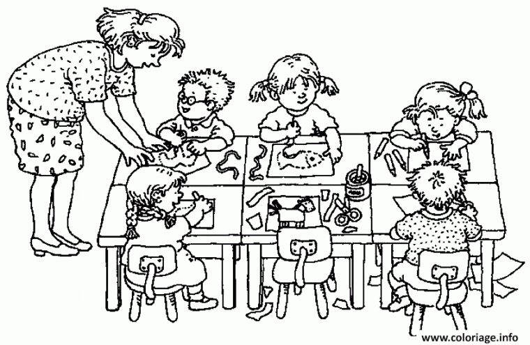 Coloriage Classe D Ecole Maternelle Dessin Ecole À Imprimer pour Coloriage École