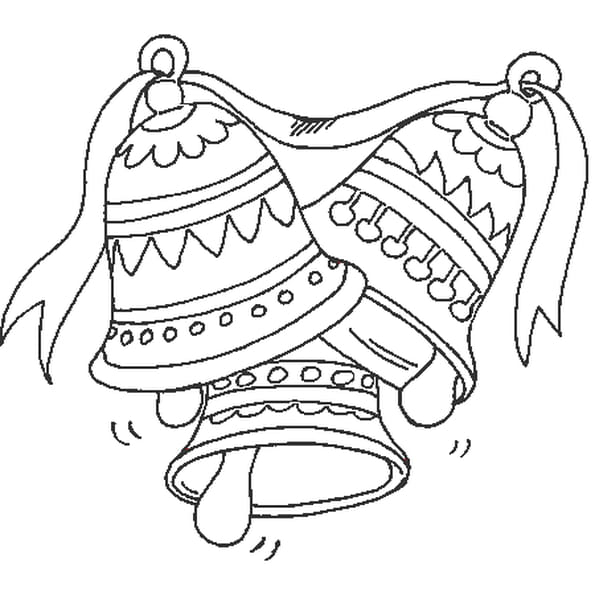 Coloriage Cloches En Ligne Gratuit À Imprimer serapportantà Dessin De Cloche 