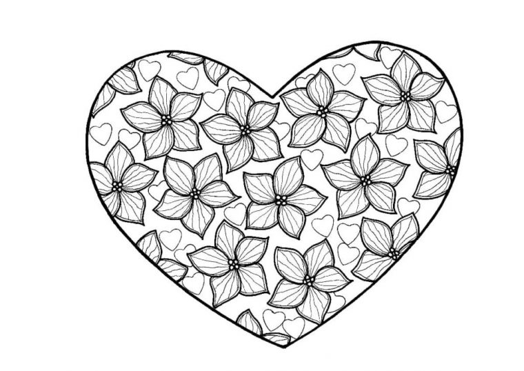 Coloriage Coeur – Coloriages À Imprimer Gratuits avec Dessin À Colorier Coeur