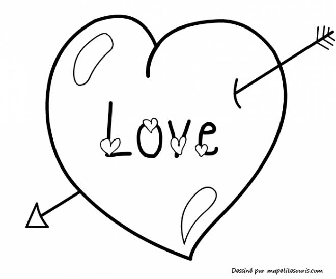 Coloriage Coeur De Cupidon Dessin Gratuit À Imprimer serapportantà Coloriage De Coeur D Amour 