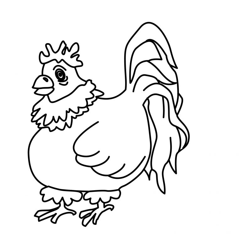 Coloriage Coq #4275 (Animaux) – Album De Coloriages dedans Dessin Coq