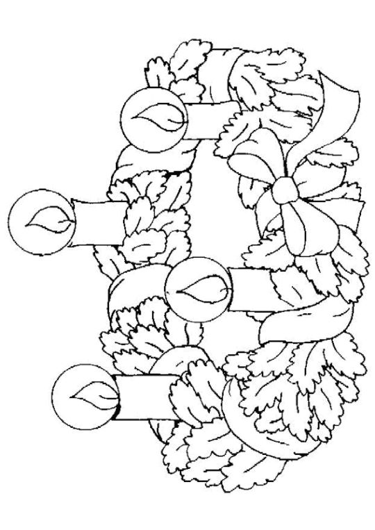 Coloriage Couronne Noel Bougies  Dessin De Noel Facile dedans Www Hugolescargot Com Gratuit