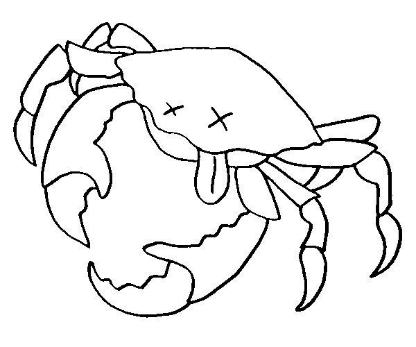 Coloriage Crabe #4721 (Animaux) - Album De Coloriages intérieur Coloriage De Crabe 