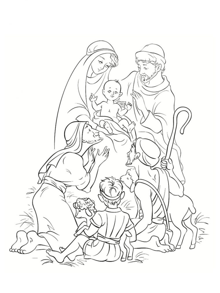 Coloriage Crèche Et Rois Mages : 20 Dessins À Imprimer tout Coloriage Rois Mages