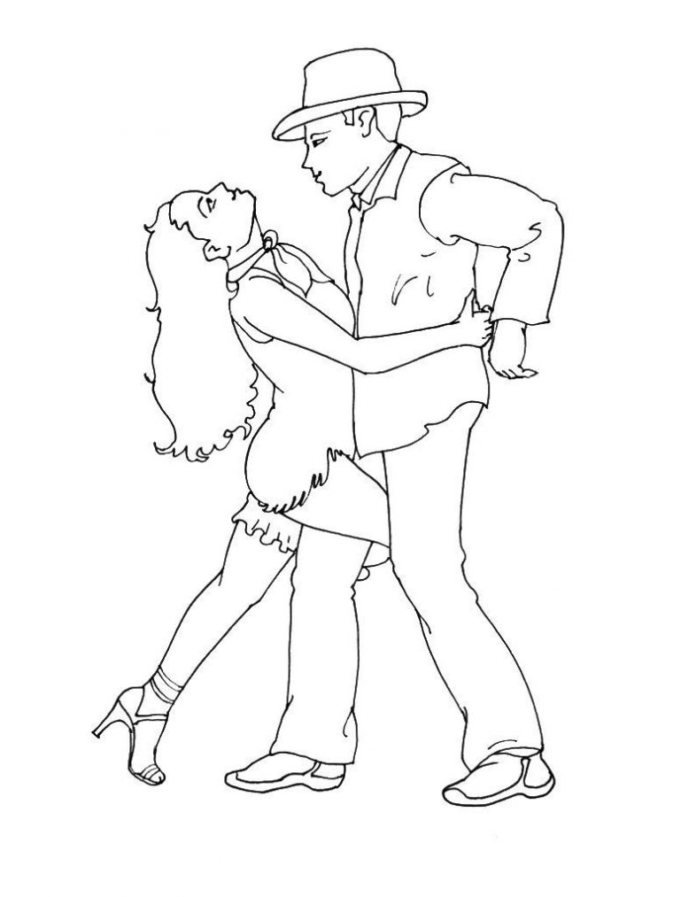 Coloriage Danse 7 – Coloriage Danse – Coloriages Sports à Dessin Danse