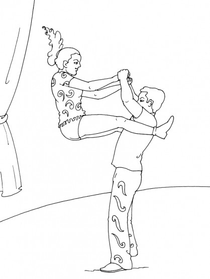 Coloriage Danse Contemporaine Dessin Gratuit À Imprimer intérieur Dessin Danse 