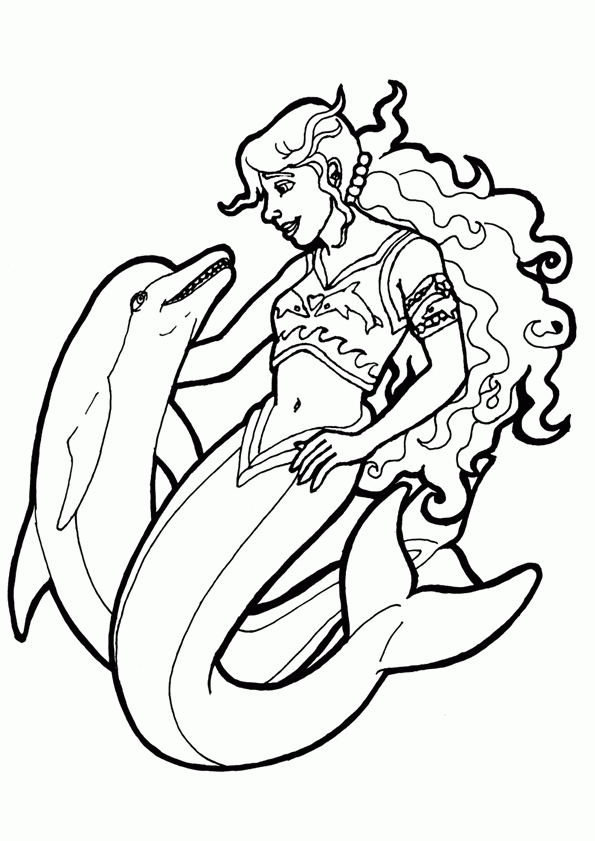 Coloriage Dauphin Sirene Coloriage Sur Hugolescargot à Coloriage De Dauphin À Imprimer Gratuit