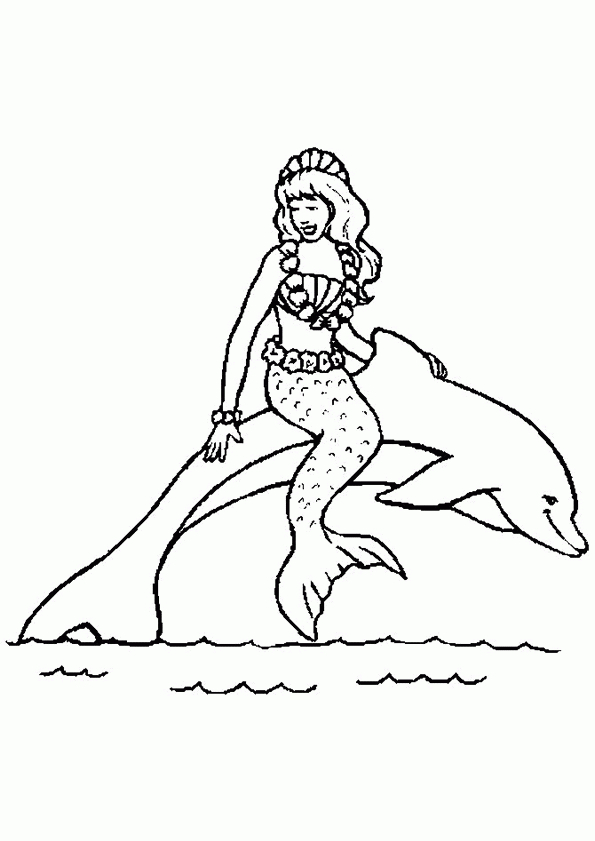 Coloriage Dauphin Sirene Sur Hugolescargot concernant Coloriage De Dauphin À Imprimer Gratuit 