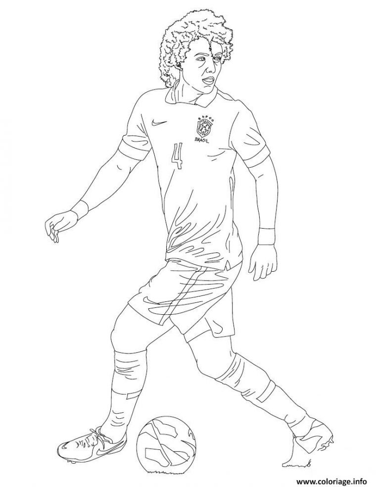 Coloriage David Luiz Joueur De Foot Dessin Foot À Imprimer pour Coloriage Foot Gratuit