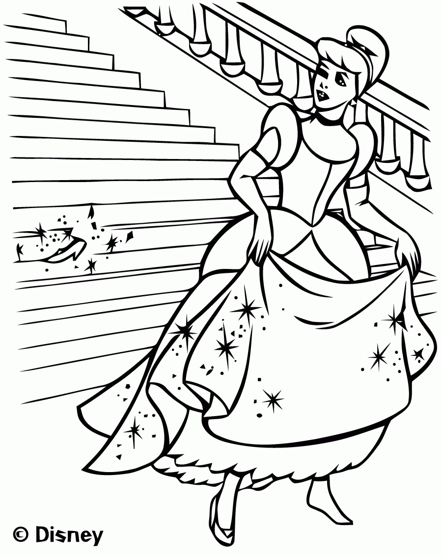 Coloriage De Cendrillon À Imprimer Gratuitement concernant Cendrillon Coloriage À Imprimer 