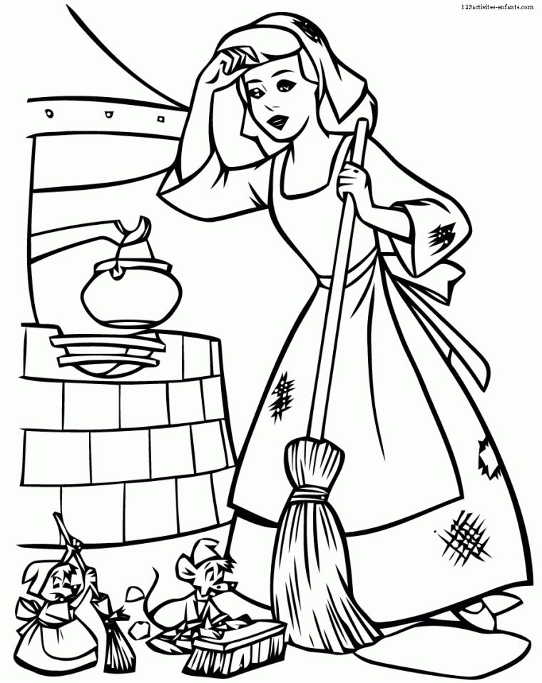 Coloriage De Cendrillon À Telecharger Gratuitement avec Dessin À Colorier Cendrillon