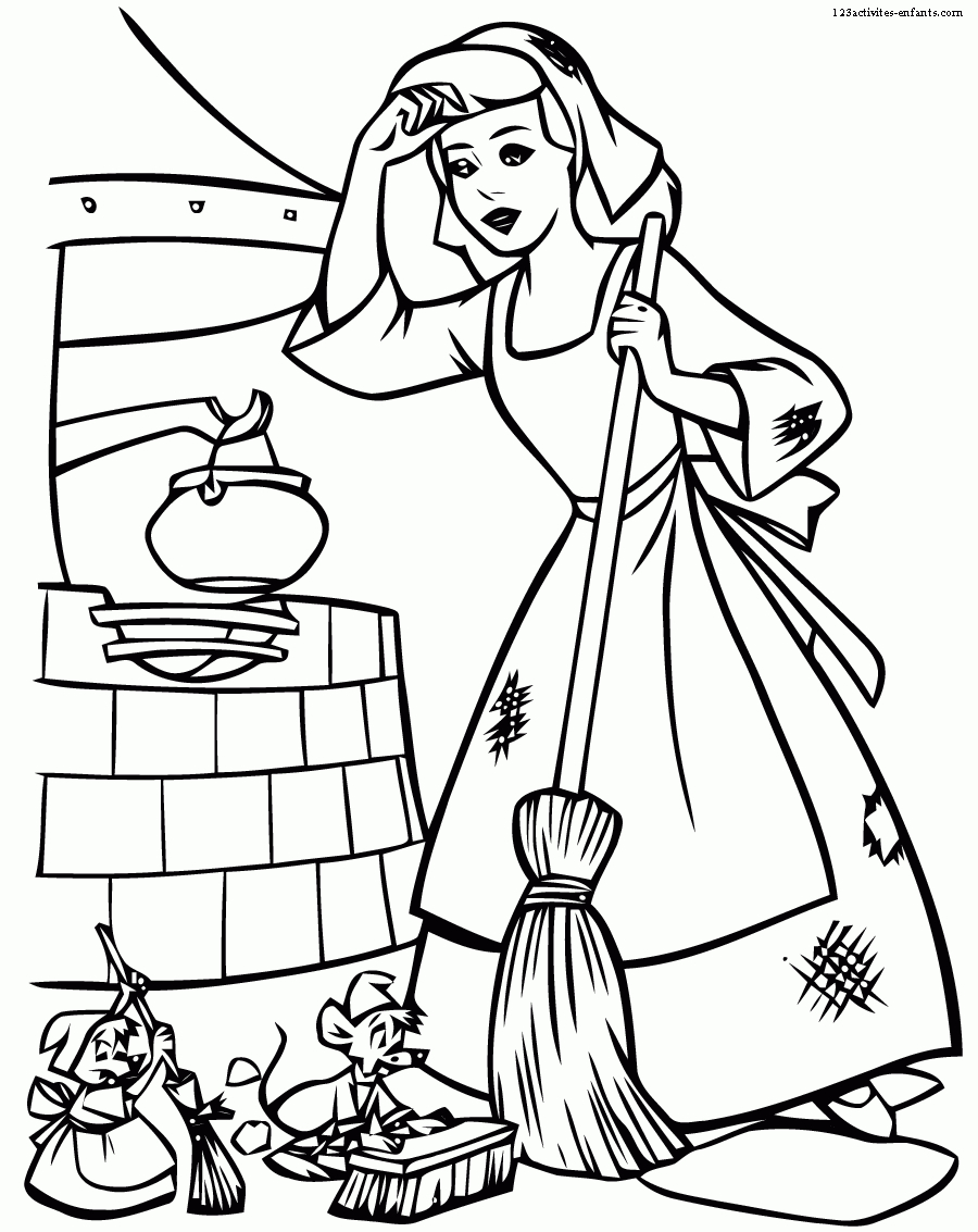 Coloriage De Cendrillon À Telecharger Gratuitement concernant Cendrillon Coloriage À Imprimer 