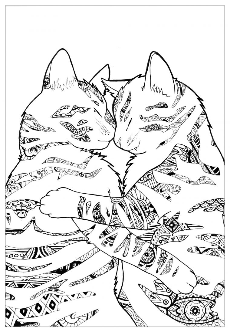 Coloriage De Chat Gratuit À Colorier – Coloriages De Chats pour Dessin À Imprimer Chat