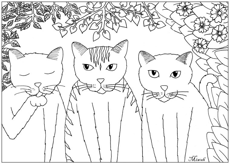 Coloriage De Chat Pour Enfants – Coloriages De Chats concernant Coloriage De Chats