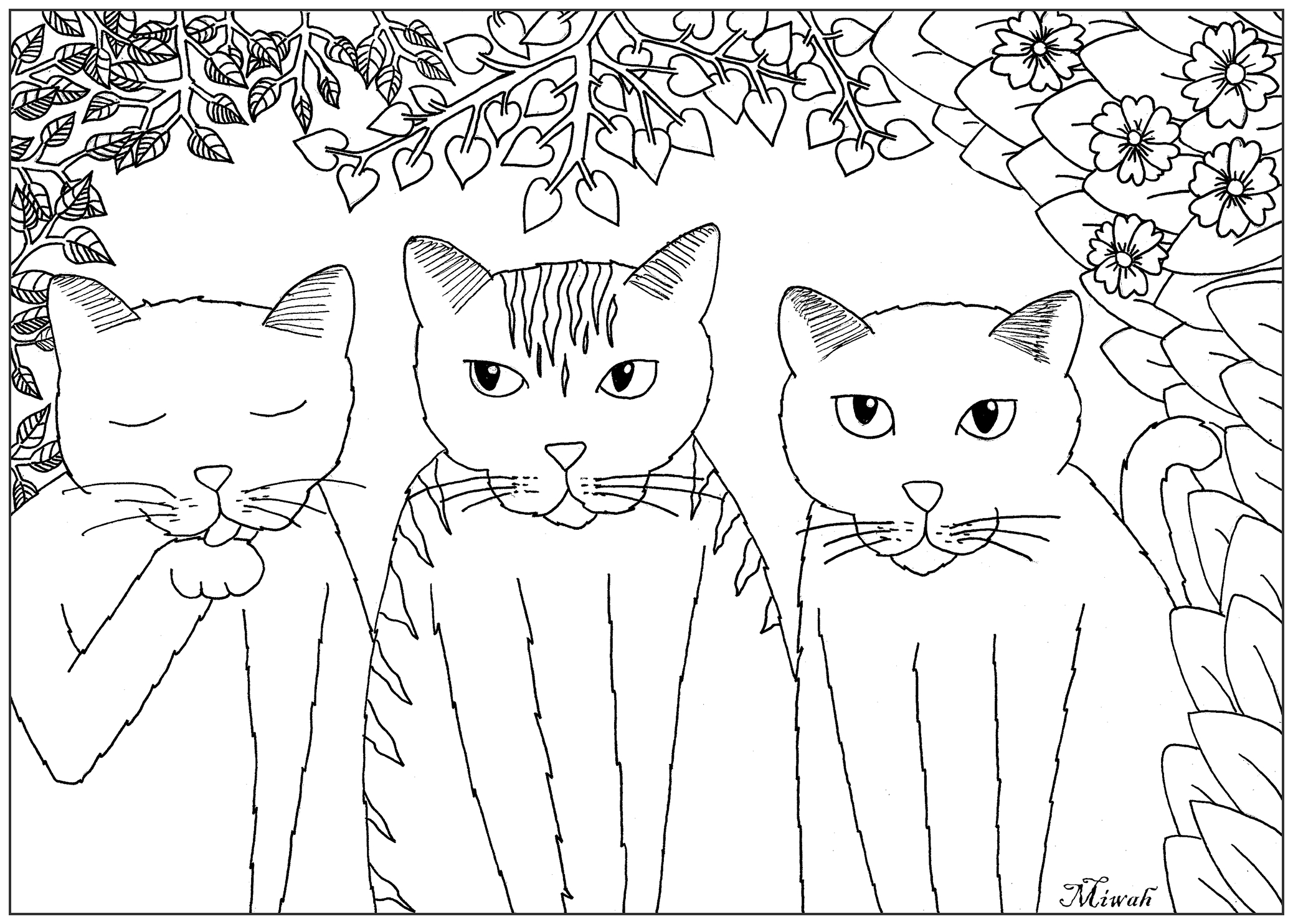 Coloriage De Chat Pour Enfants - Coloriages De Chats concernant Coloriage De Chats 