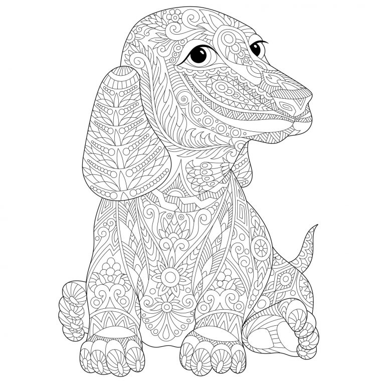 Coloriage De Chien À Colorier Pour Enfants – Coloriages De pour Dessin De Chien De Chasse A Imprimer