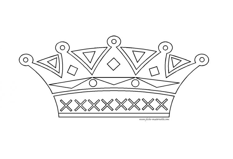 Coloriage De Couronne De Roi Pour Enfants De Maternelle Ps avec Coloriage Couronne