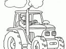 Coloriage De Ferme Pour Enfants - Coloriage Sur La Ferme à Dessin Animé Avec Tracteur