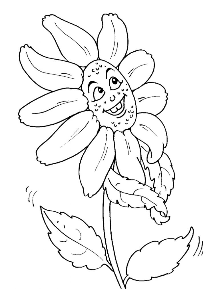 Coloriage De Fleurs Pour Enfants – Coloriage De Fleurs tout Coloriage Fleurs À Imprimer