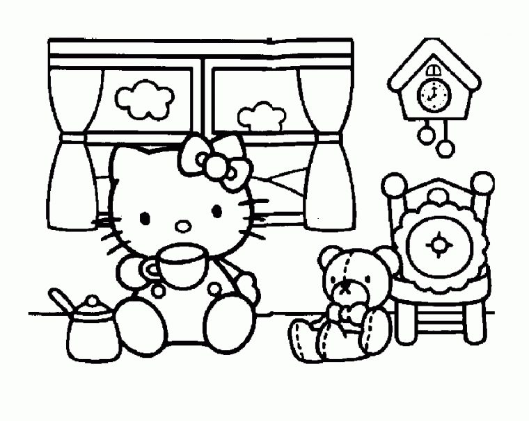 Coloriage De Hello Kitty À Colorier Pour Enfants concernant Dessin Hello Kitty À Colorier