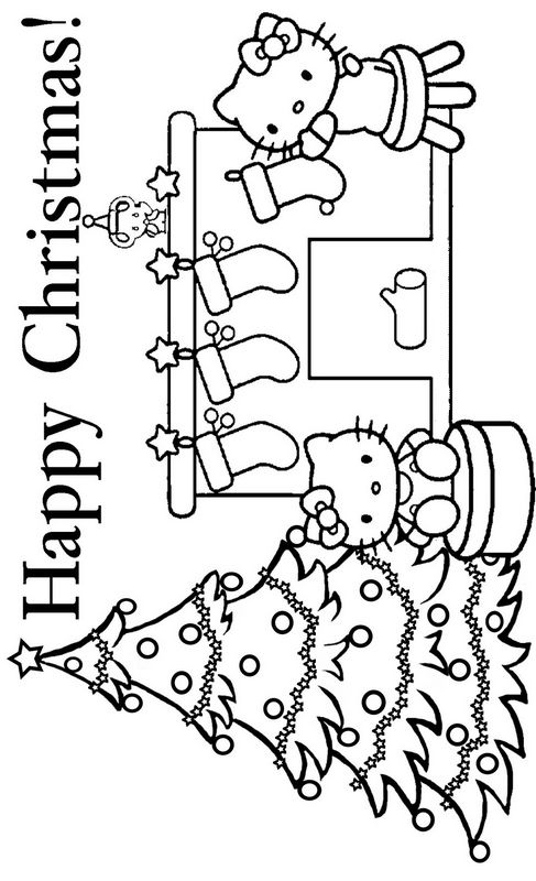 Coloriage De Hello Kitty, Dessin Joyeux Noel À Colorier serapportantà Joyeux Noel A Colorier