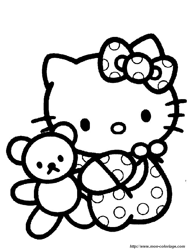 Coloriage De Hello Kitty, Imprimer Hello045 concernant Dessin Hello Kitty 