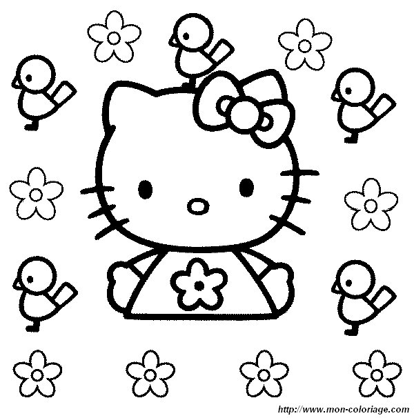 Coloriage De Hello Kitty, Imprimer Hello056 pour Dessin Hello Kitty 