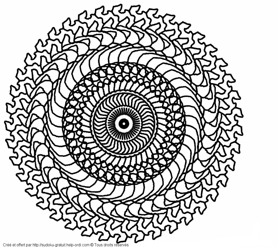 Coloriage De Mandala Gratuit A Colorier  30000 pour Dessins Mandalas 