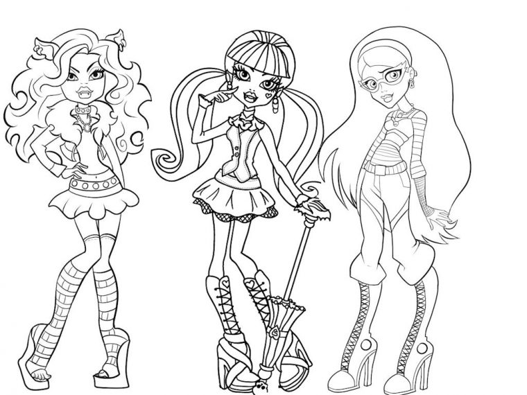 Coloriage De Monster High À Colorier Pour Enfants intérieur Coloriage De Monster High