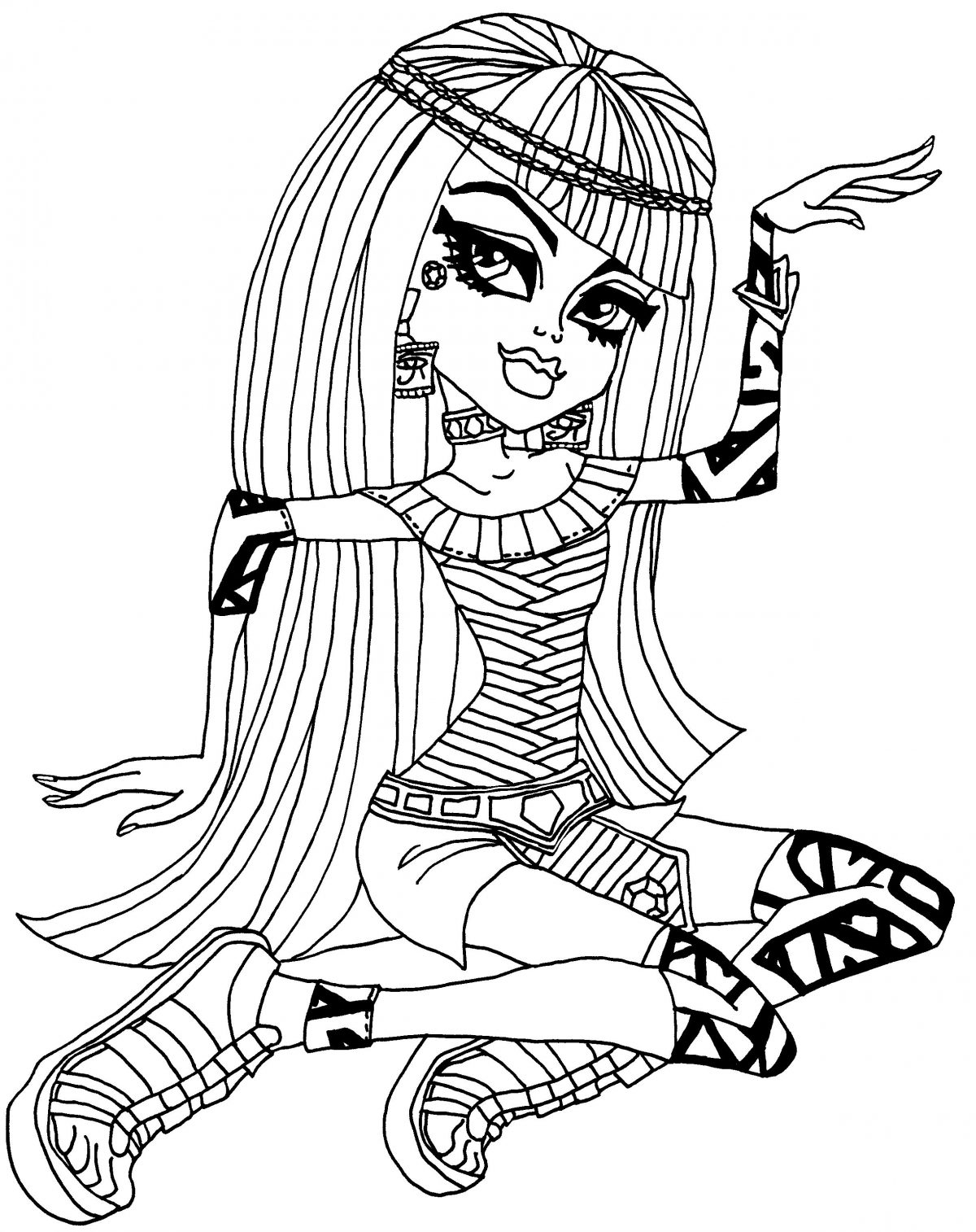 Coloriage De Monster High À Télécharger - Coloriage à Dessin À Imprimer Monster High