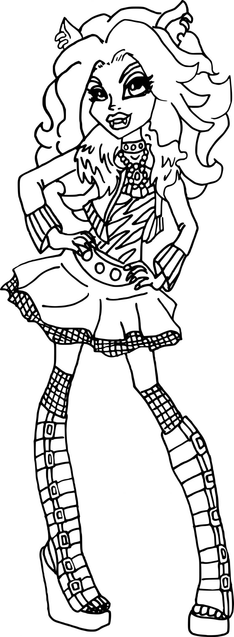 Coloriage De Monster High Clawdeen Wolf À Imprimer Sur concernant Coloriage De Monster High