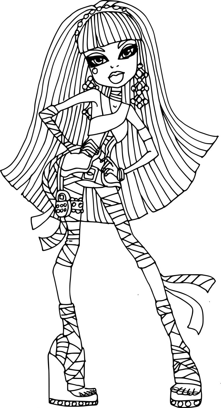 Coloriage De Monster High Cleo De Nile À Imprimer Sur avec Coloriage De Monster High