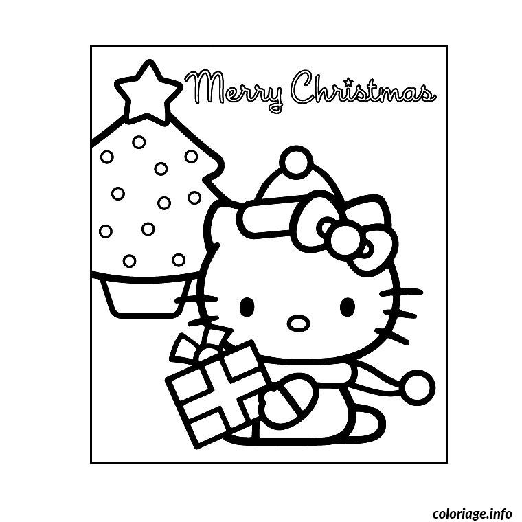 Coloriage De Noel Hello Kitty Dessin Noel À Imprimer avec Coloriage En Ligne Hello Kitty 