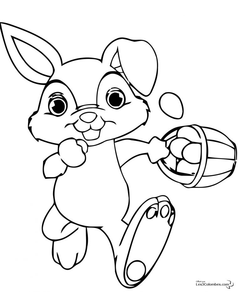 Coloriage De Pâque À Telecharger Gratuitement – Coloriage intérieur Lapin De Paques A Imprimer